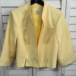 Danillo Woman Yellow Textured Open Front Jacket Size 18W NWT